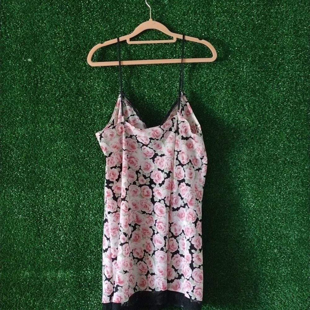 Oscar de la Renta Pink and Black Floral Camisole Y2K - Picture 3 of 3